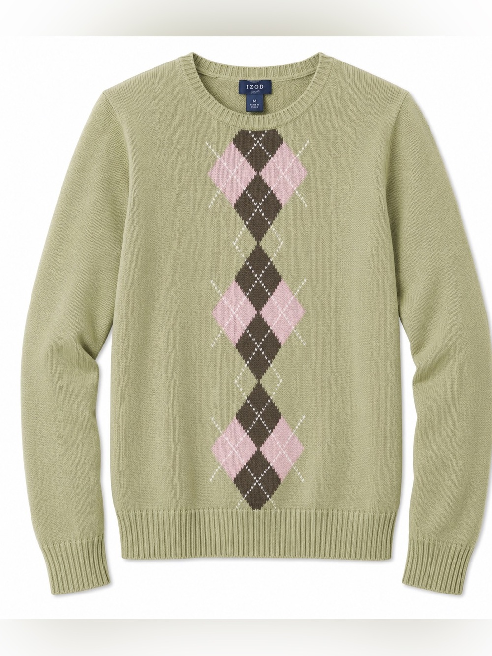 NWT Izod green argile crew neck sweater